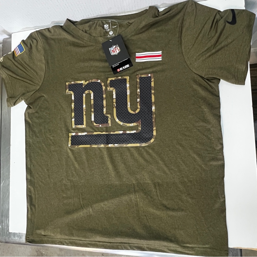 Nike New York Giants Military Appreciation T Shirt SGP Army Green NWT SMALL